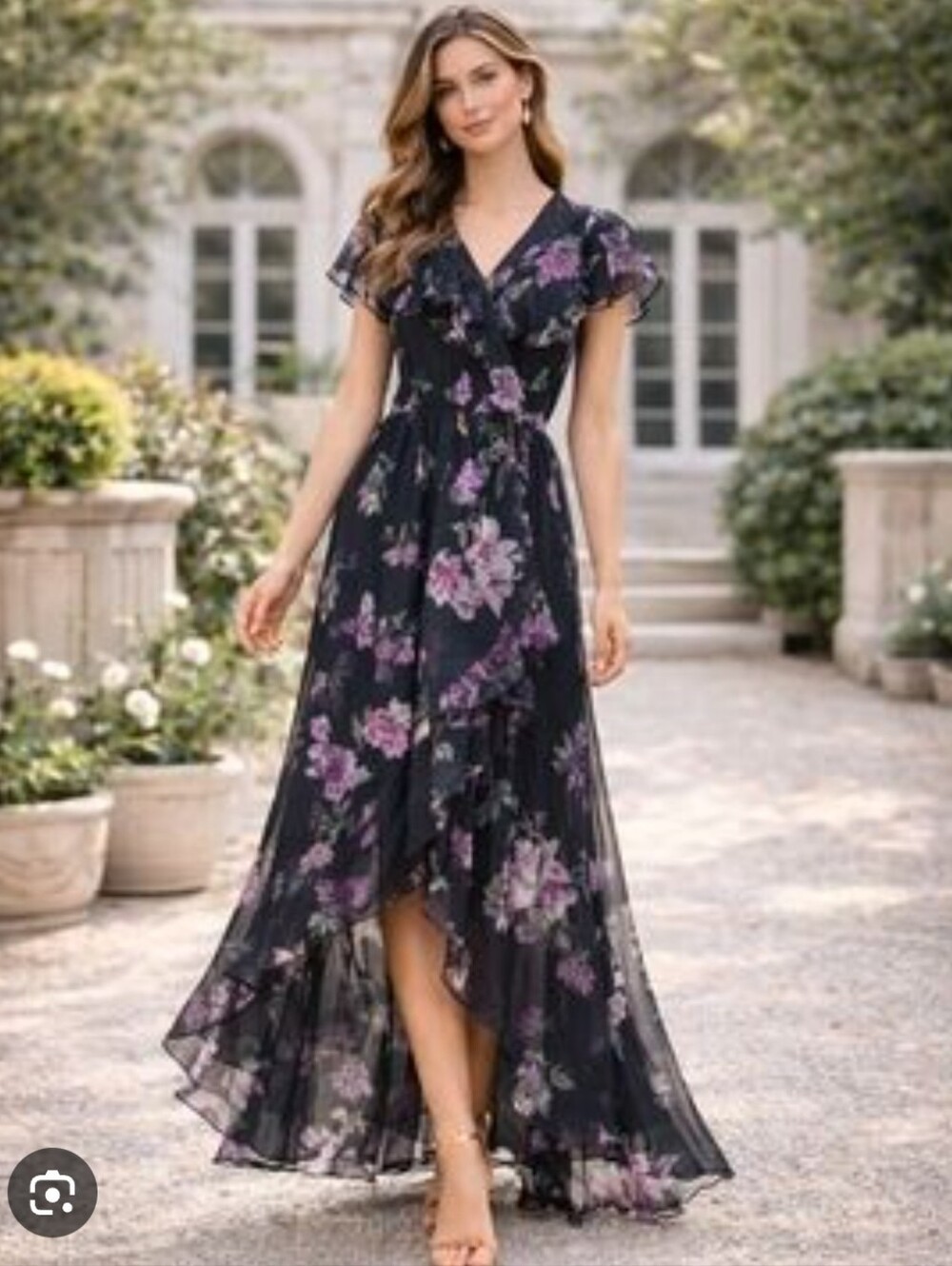 RW&CO High Low Floral Gown Dress